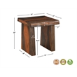 Taran Designs Darcy 2-piece Solid Wood Living Room Table Set in Dark Brown