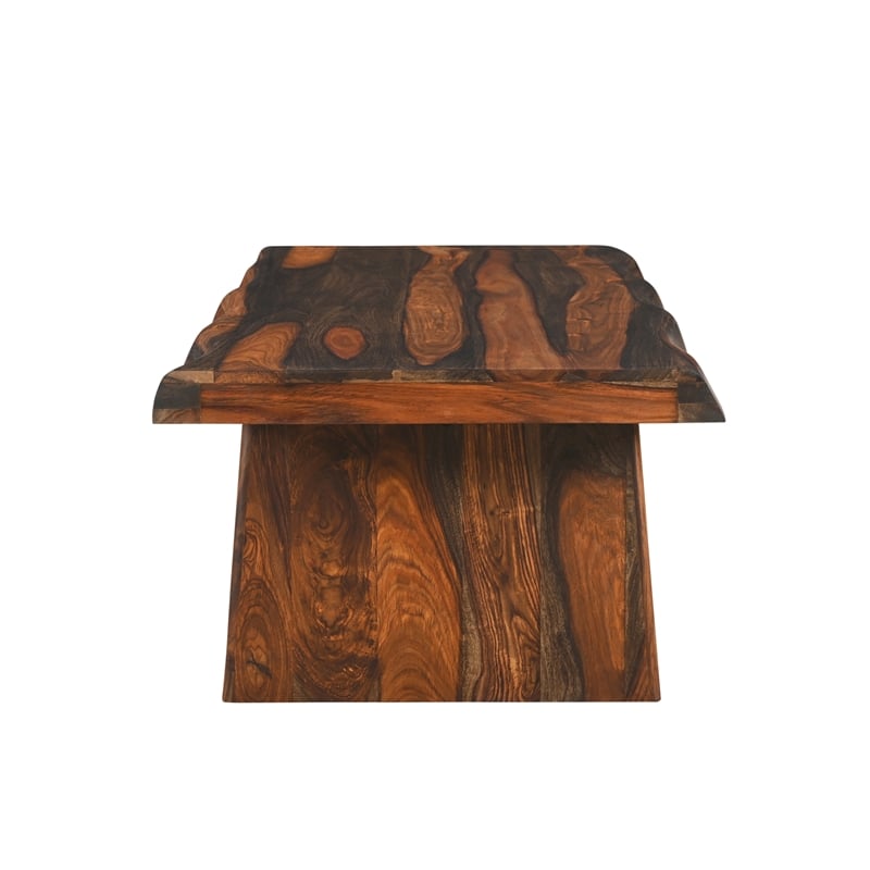 Taran Designs Darcy 2-piece Solid Wood Living Room Table Set in Dark Brown