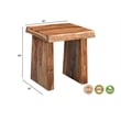 Taran Designs Darcy 2-piece Solid Wood Living Room Table Set in Brown