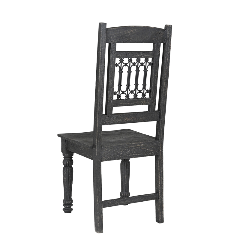 Taran Designs Milton 9-piece Carved Solid Wood Dining Set in Black