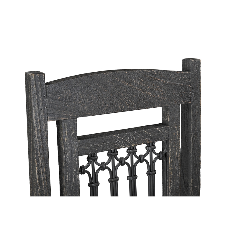 Taran Designs Milton 9-piece Carved Solid Wood Dining Set in Black