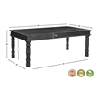 Taran Designs Milton 9-piece Carved Solid Wood Dining Set in Black