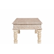 Taran Designs Milton 2-piece Carved Solid Wood Living Room Table Set in White