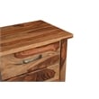 Taran Designs Darcy 3-drawer Live Edge Solid Wood Nightstand in Brown