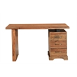 Taran Designs Darcy 3-drawer Live Edge Solid Wood Writing Desk in Brown