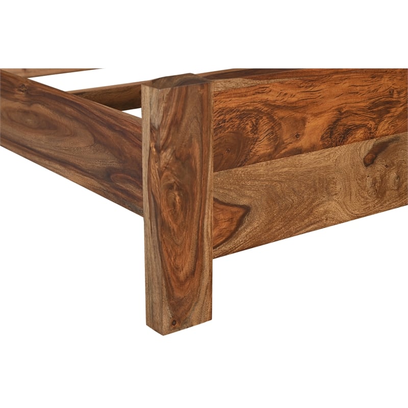Taran Designs Darcy 3-piece Live Edge Solid Wood Bedroom Set in Brown
