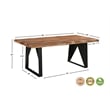 Taran Designs Darcy 6-piece Live Edge Wood Dining Set in Brown