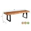 Taran Designs Darcy 6-piece Live Edge Wood Dining Set in Brown