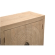 Taran Designs Chateau 6-door Carved Solid Wood Sideboard in Beige