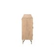 Taran Designs Chateau 6-door Carved Solid Wood Sideboard in Beige