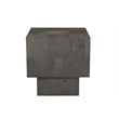 Taran Designs Maria Solid Wood Side Table in Dark Gray
