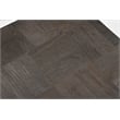 Taran Designs Maria Solid Wood Side Table in Dark Gray