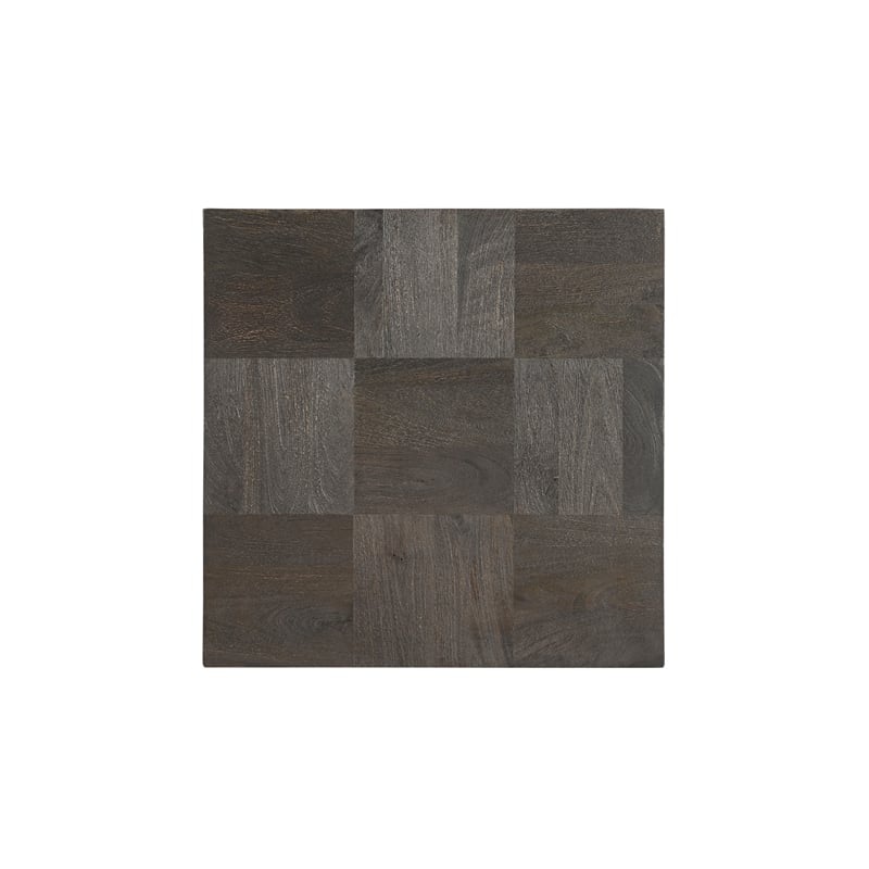 Taran Designs Maria Solid Wood Side Table in Dark Gray