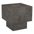 Taran Designs Maria Solid Wood Side Table in Dark Gray