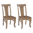 Taran Designs Lawrence Solid Wood Dining Chairs (Set of 2) in Brown