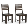 Taran Designs Bristol Solid Wood Dining Chairs (Set of 2) in Dark Brown