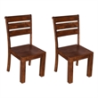 Taran Designs Lawrence Solid Wood Dining Chairs (Set of 2) in Dark Brown