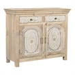 Taran Designs Isabella 2-drawer 2-door Solid Wood Sideboard in Beige/White