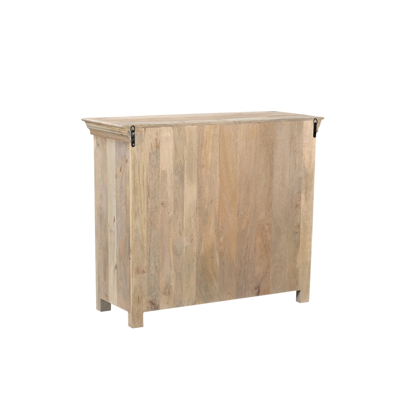 Taran Designs Isabella 2-drawer 2-door Solid Wood Sideboard in Beige/White