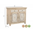 Taran Designs Isabella 2-drawer 2-door Solid Wood Sideboard in Beige/White
