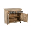 Taran Designs Isabella 2-drawer 2-door Solid Wood Sideboard in Beige/Black