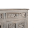 Taran Designs Isabella 3-drawer 3-door Carved Solid Wood Sideboard in Gray