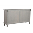 Taran Designs Isabella 3-drawer 3-door Carved Solid Wood Sideboard in Gray