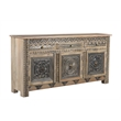 Taran Designs Isabella 3-drawer 3-door Solid Wood Sideboard in Beige/Black
