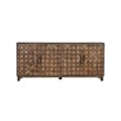 Taran Designs Mason 4-door Diamond Pattern Solid Wood Sideboard in Brown