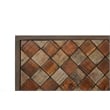 Taran Designs Mason 4-door Diamond Pattern Solid Wood Sideboard in Brown