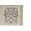 Taran Designs Fillian 3-drawer 1-door Floral Carved Solid Wood Desk in Gray