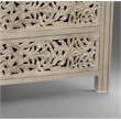 Taran Designs Fillian 6-drawer Floral Carved Solid Wood Dresser in Gray