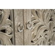 Taran Designs Fillian 4-door Floral Carved Solid Wood Sideboard in Gray