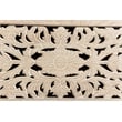 Taran Designs Monte Floral Carved Solid Wood Storage Ottoman in White