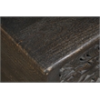 Taran Designs Monte Floral Carved Solid Wood Storage Ottoman in Black