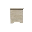 Taran Designs Monte Floral Carved Solid Wood Storage Ottoman in Gray