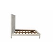 Taran Designs Gianna Floral Carved Solid Wood Queen Bed in Gray
