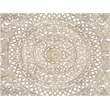 Taran Designs Gianna Floral Carved Solid Wood King Bed in Gray