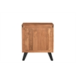 Taran Designs Oliver 2-door Live Edge Solid Wood Nightstand in Brown/Black