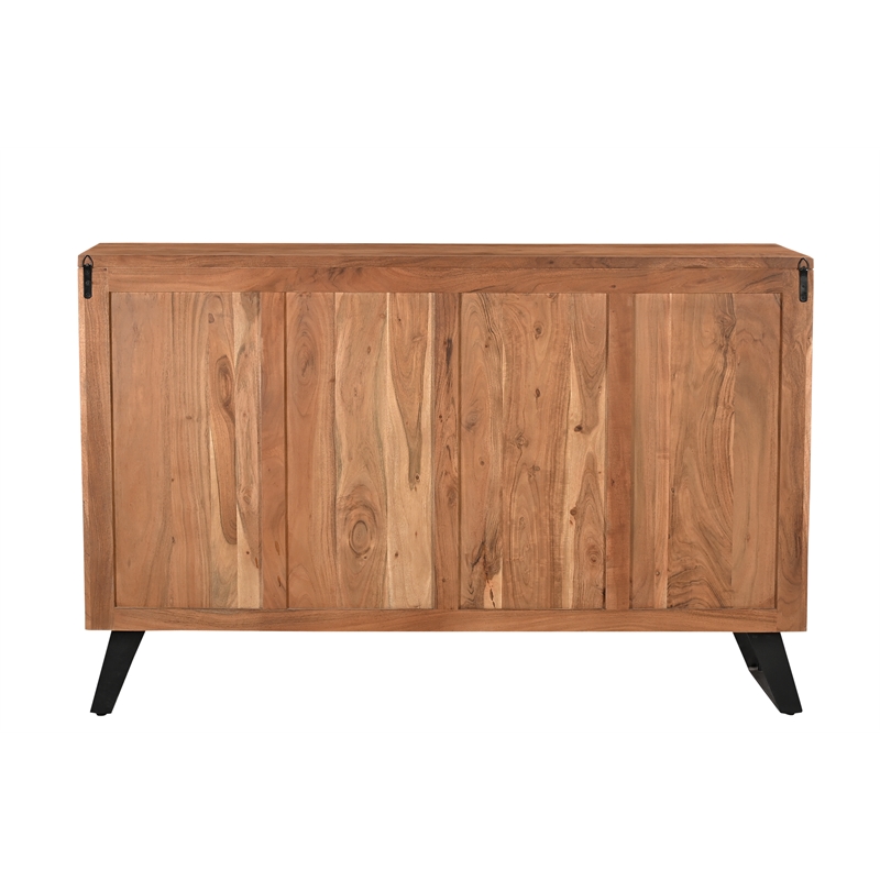Taran Designs Oliver 6-drawer Live Edge Solid Wood Dresser in Brown/Black