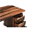 Taran Designs Darcy 2-piece Live Edge Solid Wood Desk Set in Dark Brown