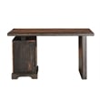 Taran Designs Darcy 2-piece Live Edge Solid Wood Desk Set in Dark Brown