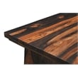 Taran Designs Darcy 2-piece Live Edge Solid Wood Desk Set in Dark Brown
