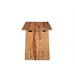 Taran Designs Darcy 2-piece Live Edge Solid Wood Desk Set in Brown