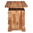 Taran Designs Darcy 2-piece Live Edge Solid Wood Desk Set in Brown
