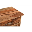 Taran Designs Darcy 2-piece Live Edge Solid Wood Desk Set in Brown
