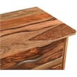 Taran Designs Darcy 2-piece Live Edge Solid Wood Desk Set in Brown