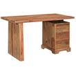 Taran Designs Darcy 2-piece Live Edge Solid Wood Desk Set in Brown