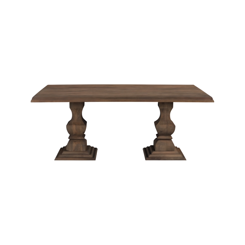 Taran Designs Lawrence 7-piece Solid Wood Dining Set in Brown