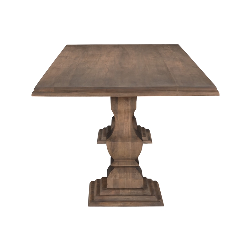 Taran Designs Lawrence 7-piece Solid Wood Dining Set in Brown